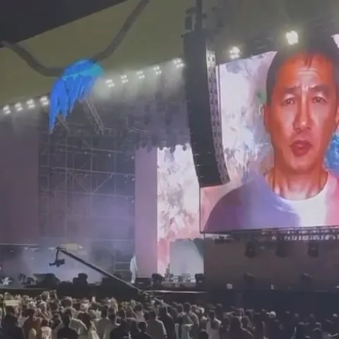 梁朝偉驚喜現身大螢幕串場。翻攝edisonchen IG