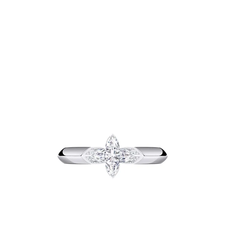 LV Diamonds Solitaire Pt950星形切割鑽石戒指，26萬1000元。品牌提供
