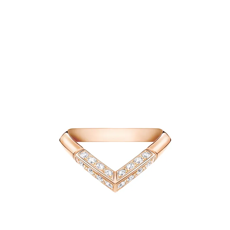 LV Diamonds Pavé V 18K金密鑲鑽石戒指 ，13萬2000元。品牌提供 