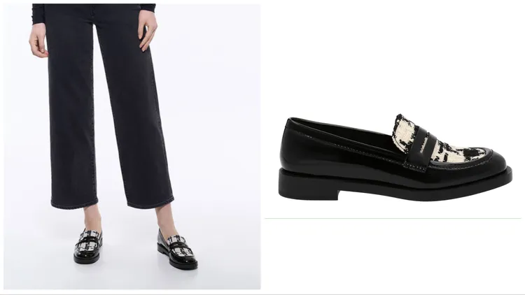 毛呢拼接樂福鞋，2390元。品牌提供