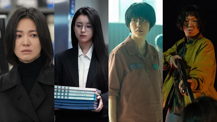 《黑暗榮耀》宋慧喬（左圖）、《MOVING異能》韓孝周、《假面女郎》高賢廷及廉惠蘭提名戲劇獎項。Netflix、Disney+提供