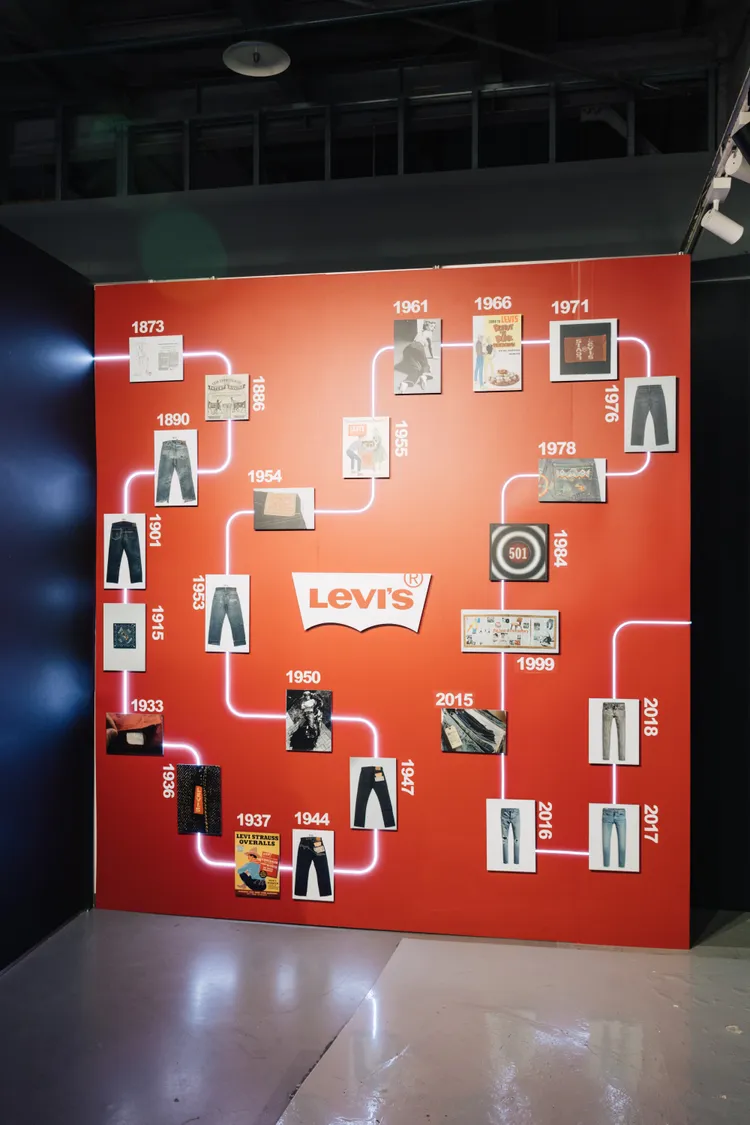現場設有Levi’s 501年代歷史牆。品牌提供