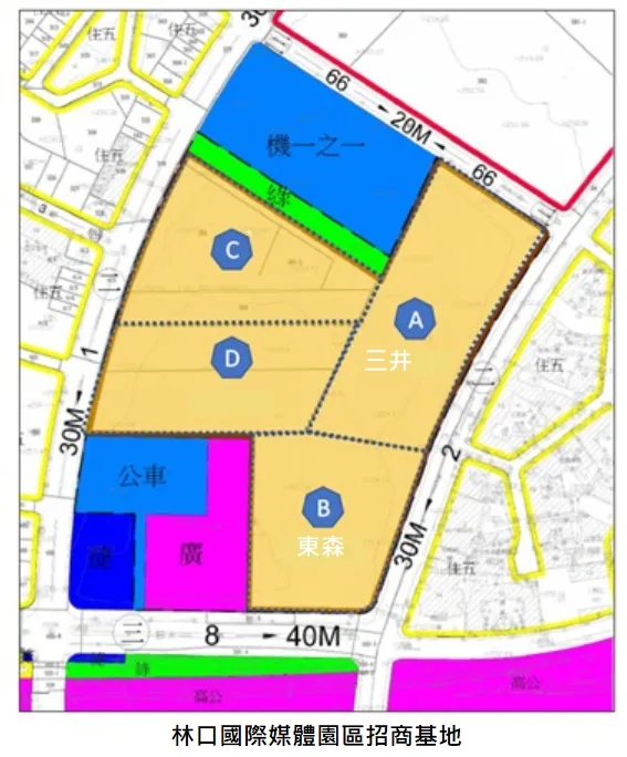 林口國際媒體園區招商基地示意圖。翻攝畫面