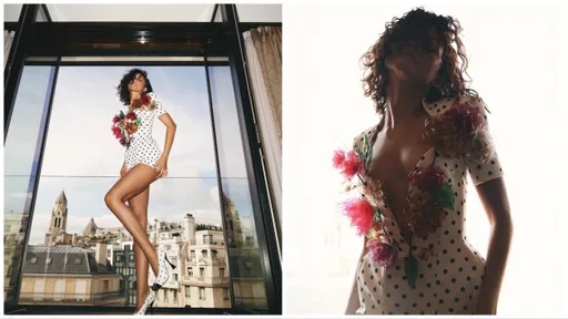 一套比一套還性感!蜘蛛女拉鍊洋裝辣不夠 改穿BALMAIN胸到腰全都露