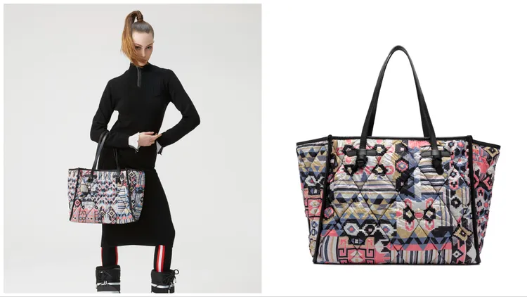 Marcella圖騰絎縫托特包，1萬1900元。品牌提供