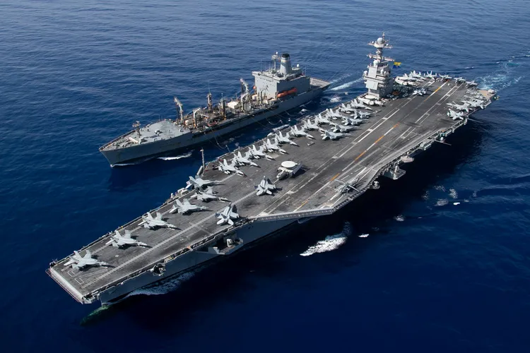 美航空母艦福特號。路透社