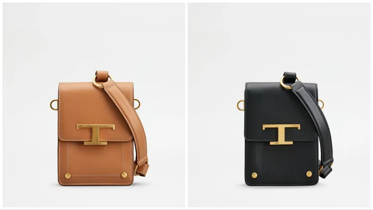 TOD'S T Timeless迷你直式風琴包，各7萬900元。品牌提供