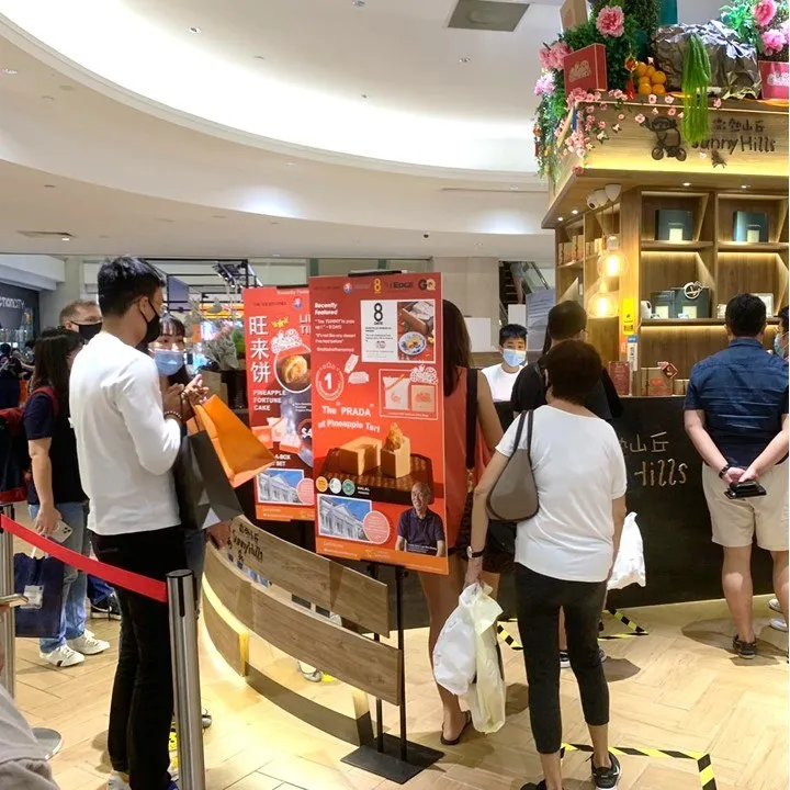 微熱山丘於新加坡高島屋門市。翻攝臉書@SunnyHills Singapore 微熱山丘