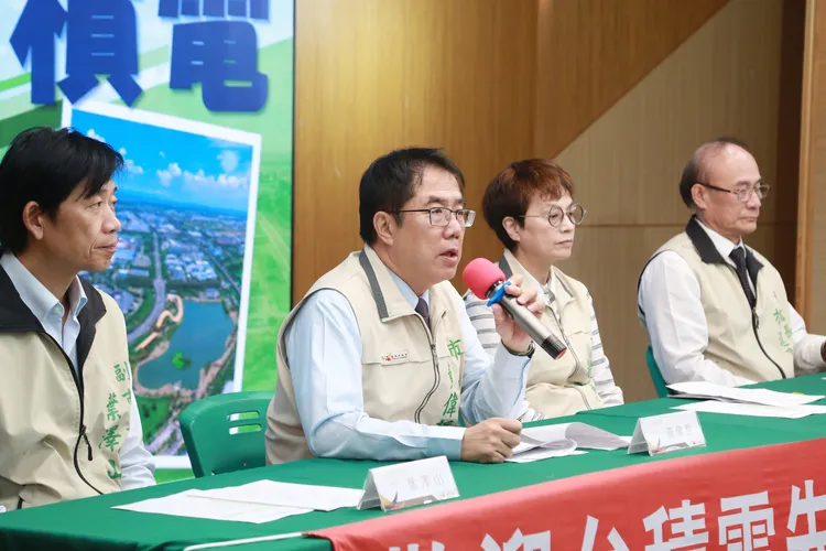 黃偉哲說，台南具備半導體企業發展的最好利基。市府提供