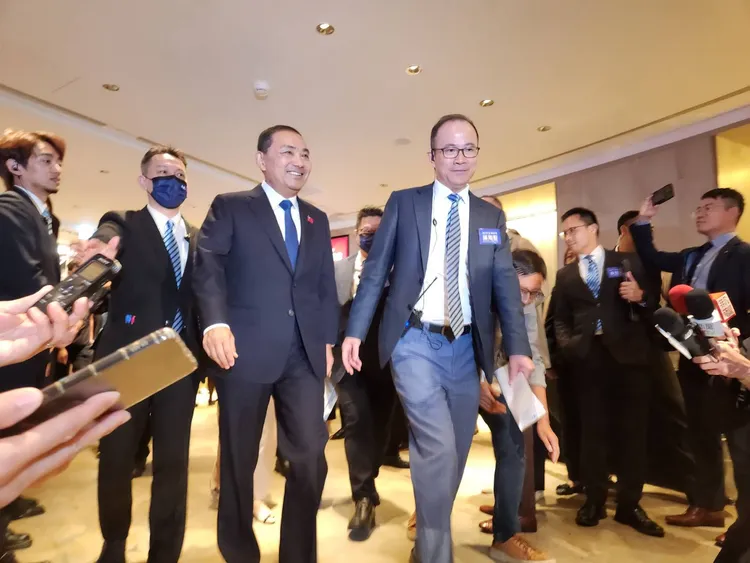 侯友宜喊話柯文哲，利他，對國家更好。施智齡攝