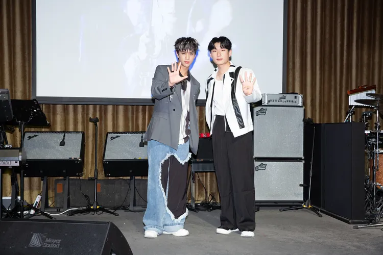 范范今舉辦記者會，星友貢丸現身力挺。范特希工作室提供