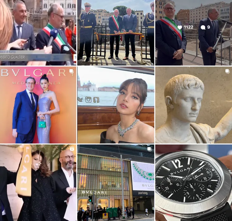 中國媒體聲稱寶格麗CEO Jean-Christophe Babin的IG刪光了Lisa的個人貼文，但其實他僅刪除了近期幾篇貼文，過往的還看得到。翻攝Jean-Christophe Babin IG