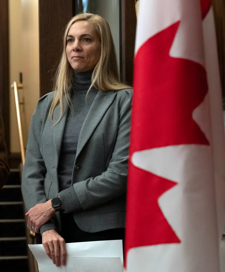 加拿大遺產部長聖-昂格出席記者會。美聯社