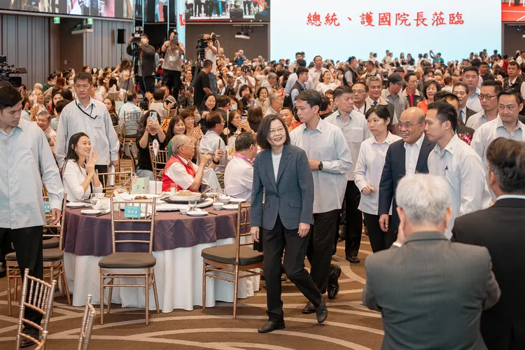 蔡英文入場。總統府提供