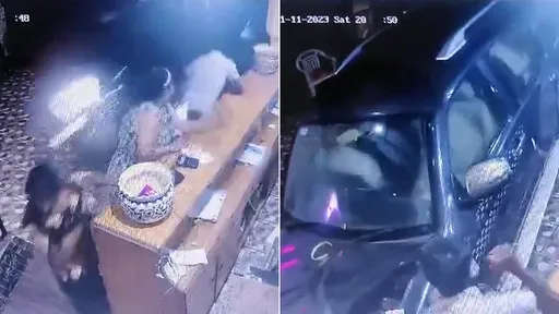驚悚影片｜遊客酒駕撞進飯店大廳　女老闆站櫃檯當場斃命