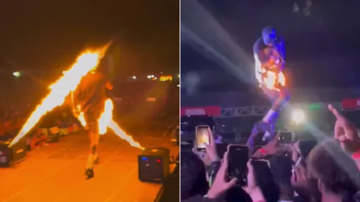 歌手音樂節登台慘遭「火燒雞」 他嚇到當眾脫褲搶救小弟弟