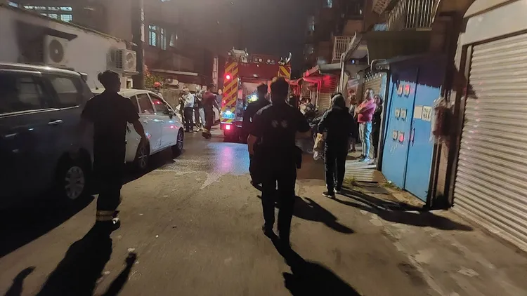 火警現場。桃園警分局提供