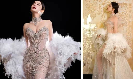 女神古力娜扎超敢穿!腰部以下全部透明