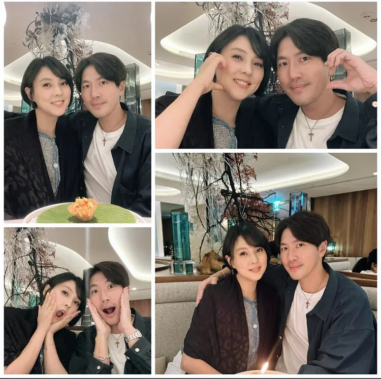 朱芯儀在臉書PO出夫妻甜蜜合照，為衛斯理慶生。翻攝朱芯儀臉書