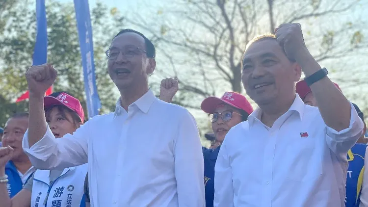 朱立倫今天到南投為侯友宜造勢。國民黨提供