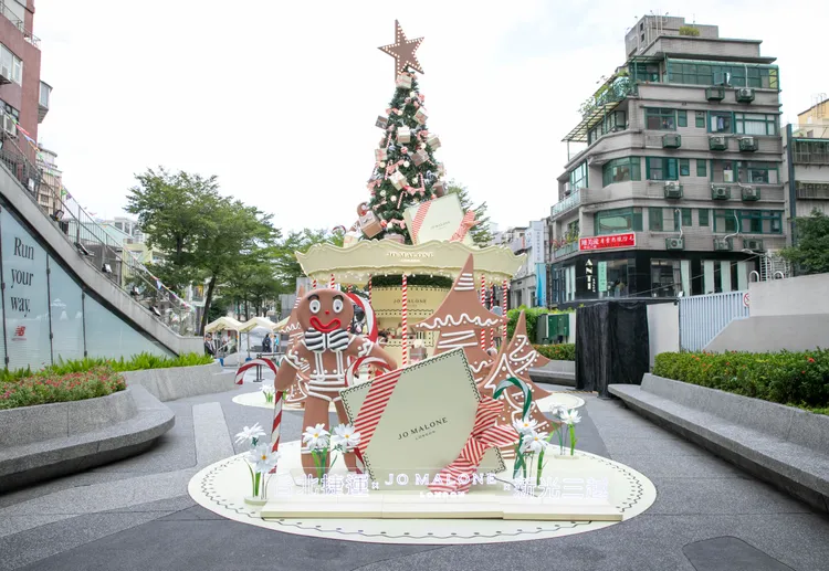 Jo Malone在中山區打造的童話薑餅聖誕遊樂園。品牌提供