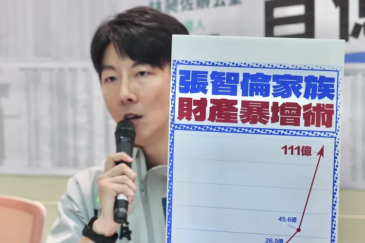 吳崢指出張家財富暴增。林林攝