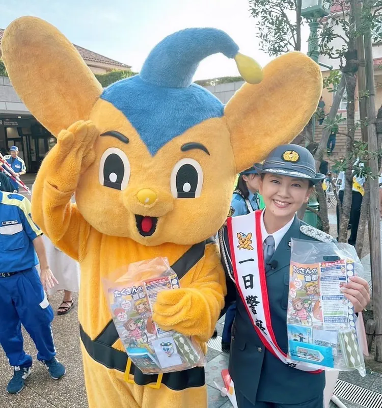 南野陽子日前擔任一日警察署長，宣導交通安全。翻攝yokominamino__ IG