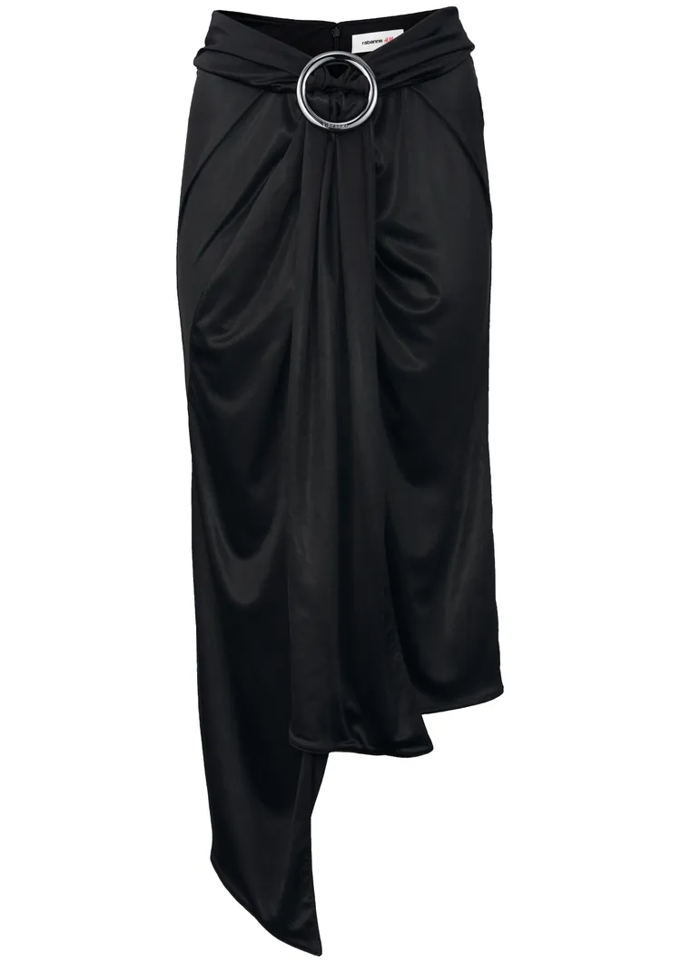 Rabanne H&M金屬扣平紋裙，2999元。品牌提供