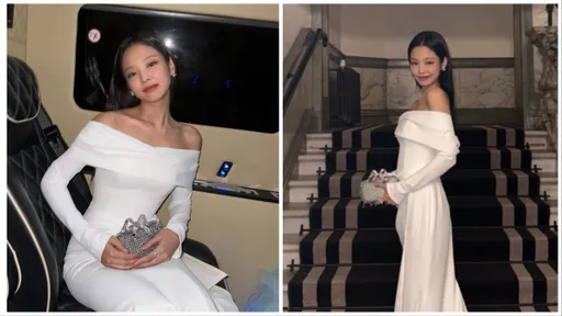 陪Jennie登白金漢宮的不只香奈兒! Self-Portrait水鑽包也牽緊