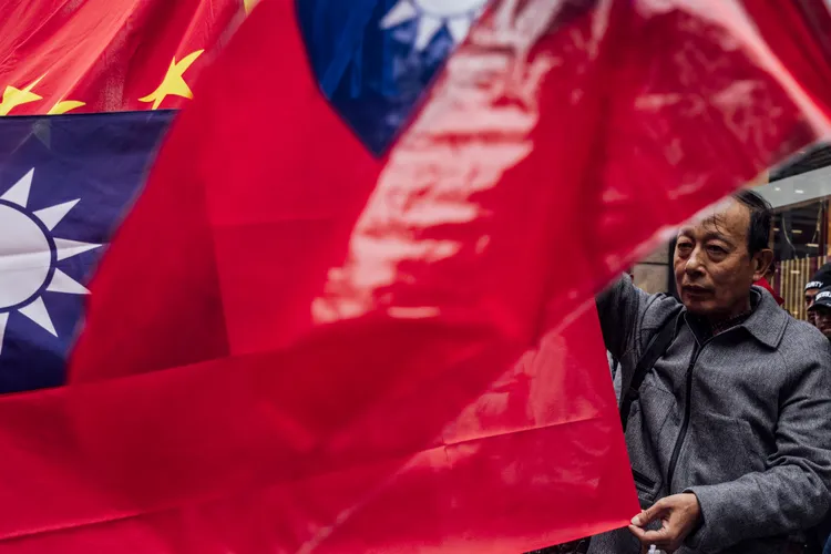 支持台灣的民眾。美聯社