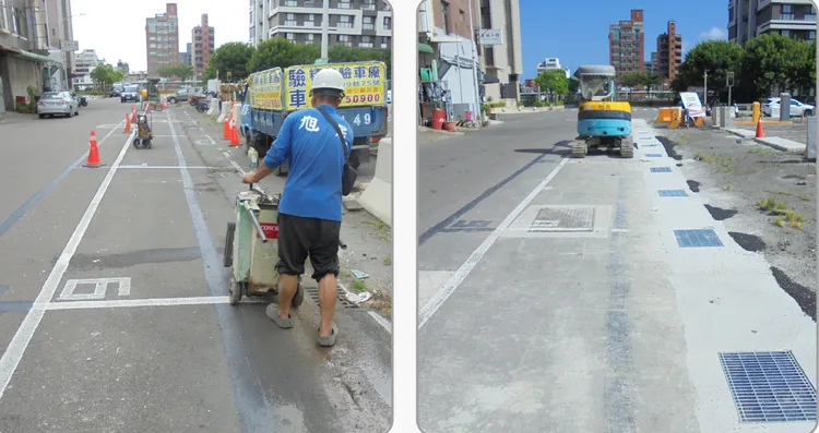 改善前(左)與改善後對照。新竹市府提供