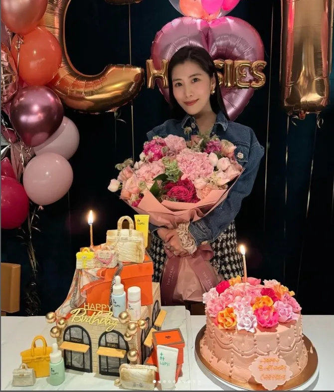 愛馬仕包包造型蛋糕。翻攝陳雪鈴IG