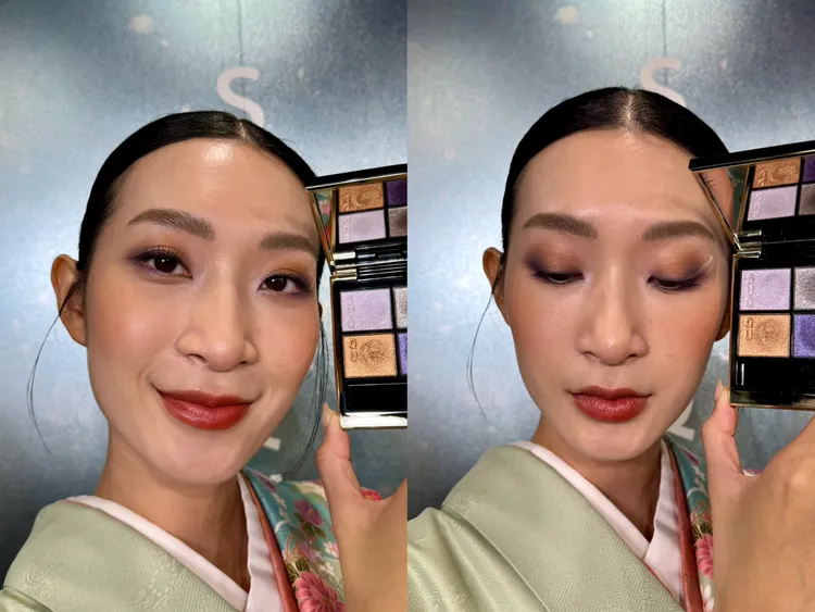 Model示範晶采盈緻眼彩盤#132星冴。張家玲攝