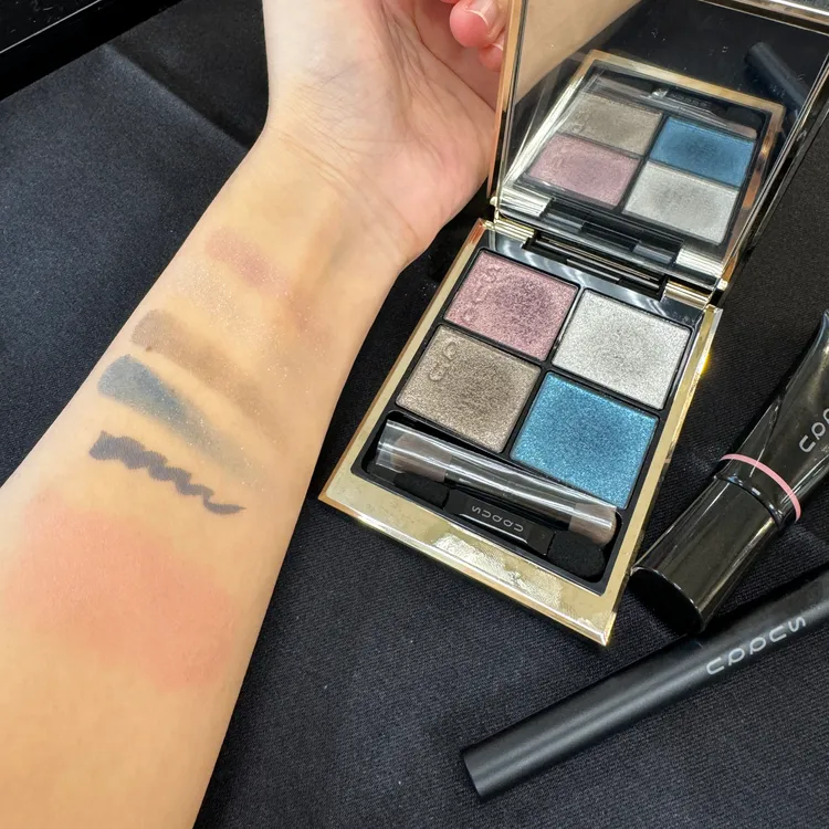 SUQQU晶采彩妝組#六花手部試色。張家玲攝