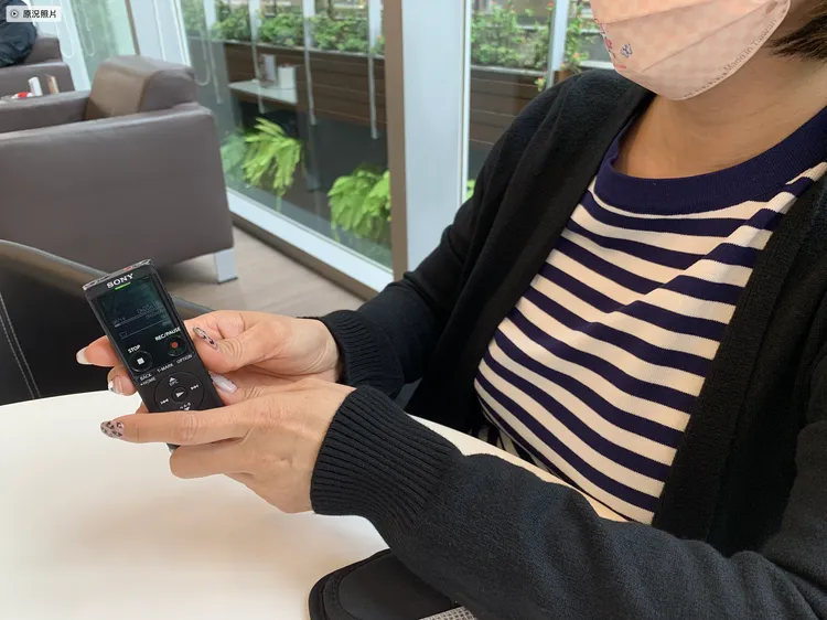 Peggy受訪講述被勒索百萬元的恐怖經過。丁牧群攝