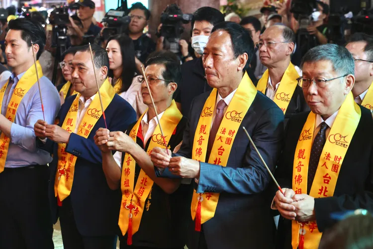 郭台銘強調目標是兩岸和平和經濟繁榮。林林攝