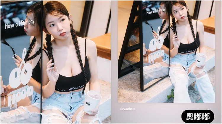 瑤瑤打趣自己一臉奧嘟嘟。翻攝自郭書瑤IG