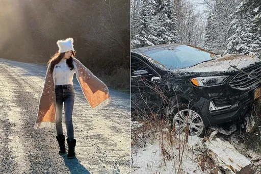 女星阿拉斯加自駕打滑「險墜山崖」 雪地中瀕絕望!遇在地人送暖:超感動