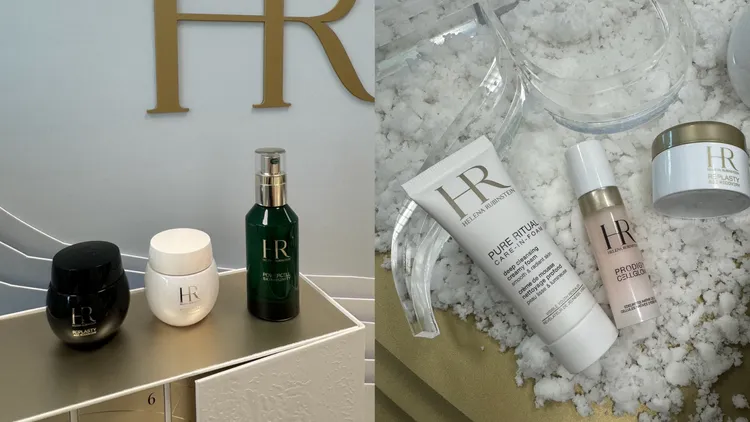 赫蓮娜倒數月曆中有3款正貨（左圖）與3款迷你版「隱賣」高人氣單品（右圖）。張家玲攝