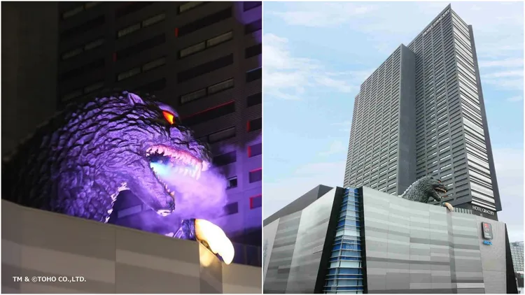 「哥吉拉飯店（格拉斯麗新宿酒店）」是日本知名打卡地標。翻攝自格拉斯麗新宿酒店官網