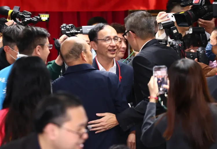 朱立倫對於自己提的不分區名單，信心爆棚。彭欣偉攝