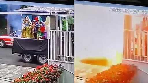 驚悚片｜「死亡聖神」遊行煙火大爆炸　他腿被直接炸斷了