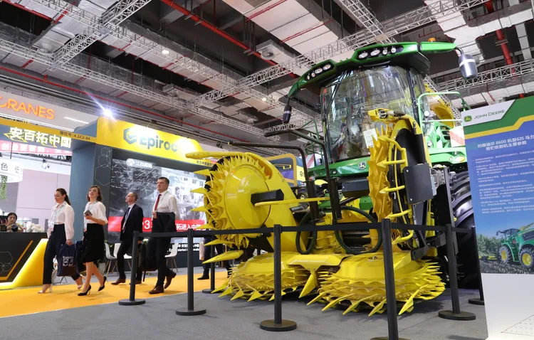 上海進博會。新華社