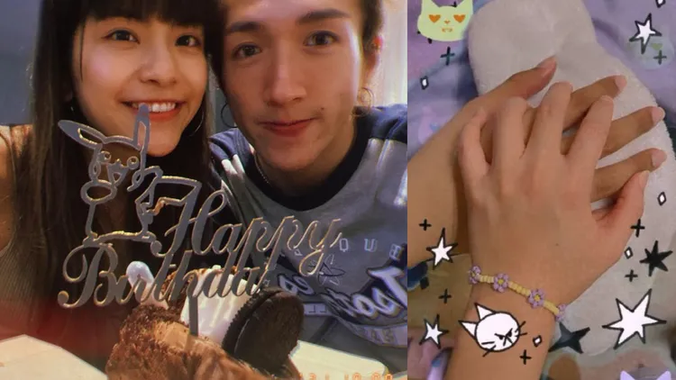 李啟言的女友蘇芷晴因心理創傷退出女團，仍守候著他不離不棄。翻攝momo.lky IG、soching_nat IG