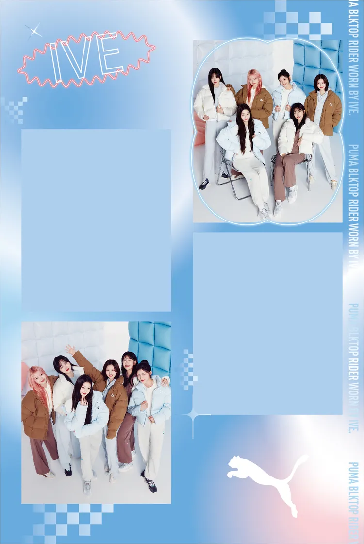 PUMA x IVE人生四格正韓拍貼相紙。品牌提供