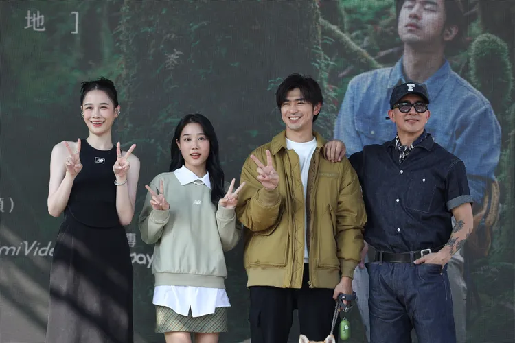 陳柏霖、具俊曄、千千、金針菇現身記者會。攝影中心攝