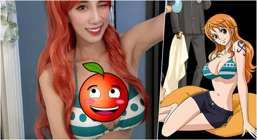 F奶女星扮真人娜美　巨乳炸裂！網看呆：根本神還原