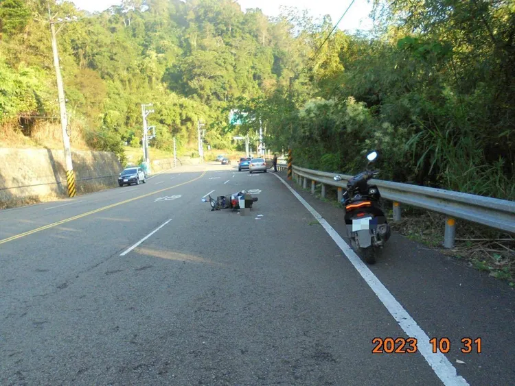 案發路段位於台3線109.6公里苗栗獅潭鄉路段。民眾提供