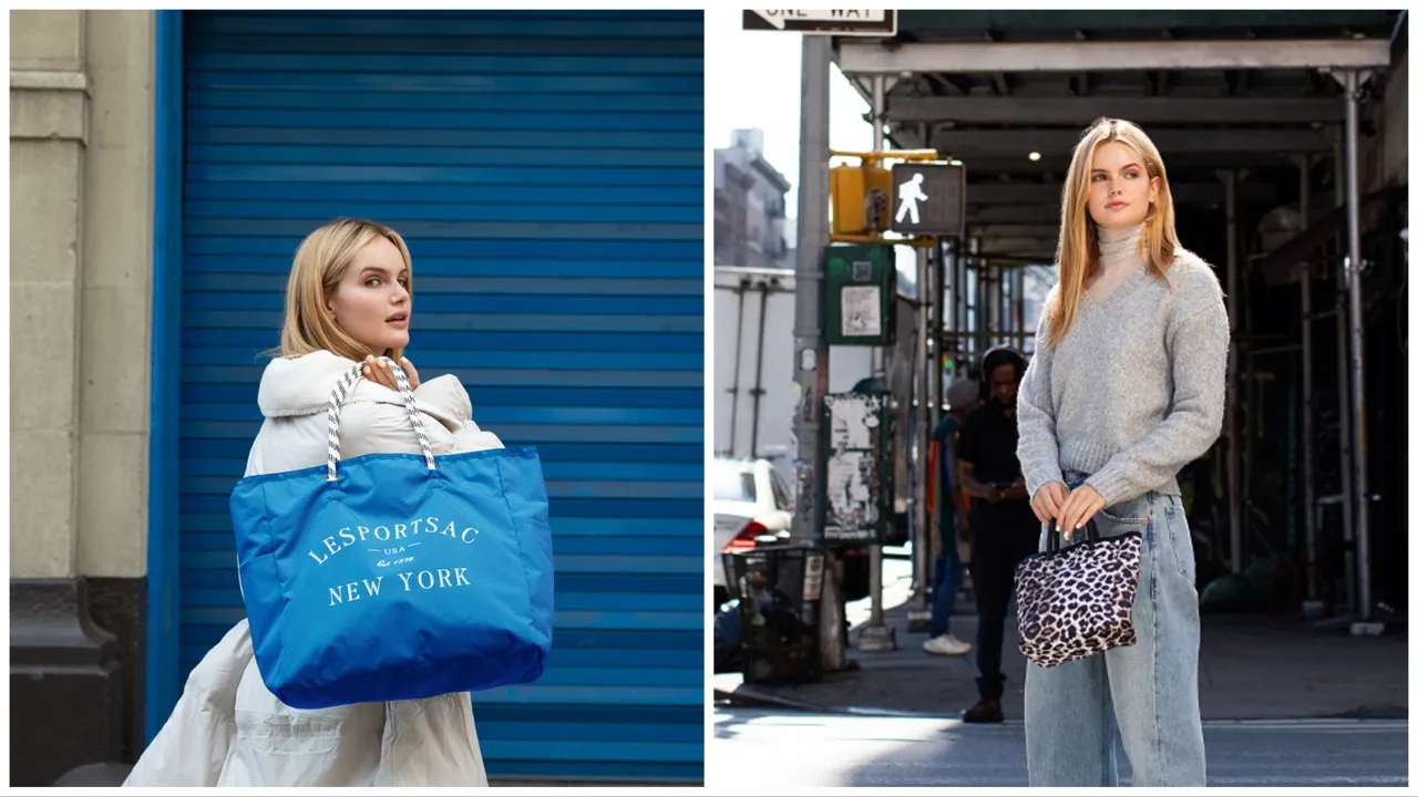 LeSportsac LOGO雙面托特包款披上全新外衣。品牌提供