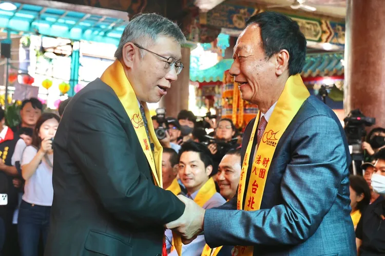 正副總統登記前，柯郭兩人多次密會，一度以為在野整合有望。資料照片，林林攝